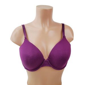 Victoria's Secret Women's Plum Underwired Lined Full Coverage T-Shirt Bra Sz 38C